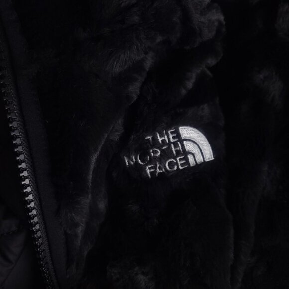 The North Face reversible black sherpa fleece lined puffer jacket - Picture 4 of 5